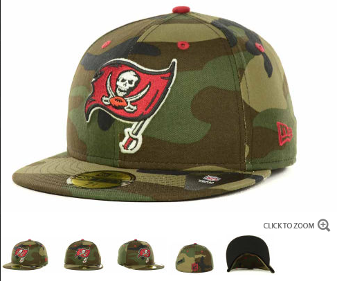Tampa Bay Buccaneers NFL Fitted Camo Hat 60D 3